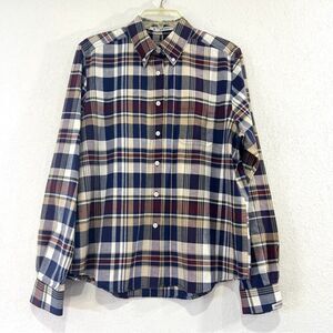 Rockies Mens Jeans Wear 100% Cotton Plaid Button Up Shirt Size Large